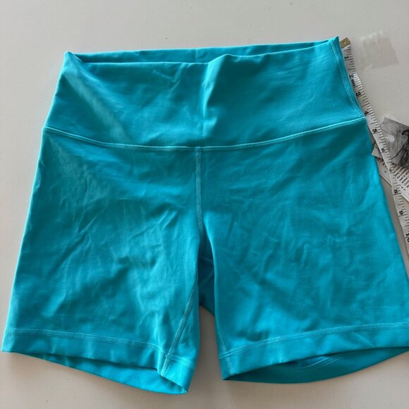 NWT lululemon Wunder Train HR Short 6" Neon Wash Electric Turquoise Sz 10 - Picture 1 of 5